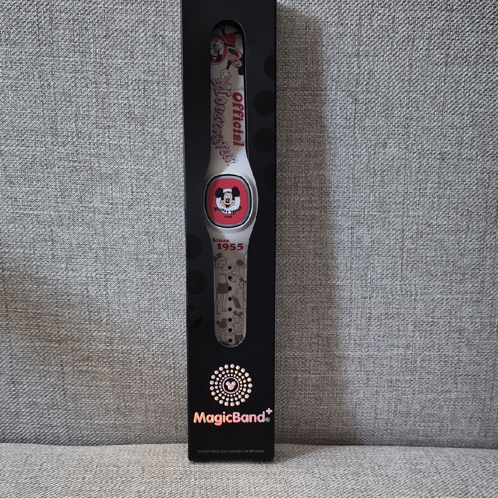 Disney MagicBand with Mickey Mouse and Red Highlights
